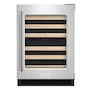 Miniatura de KitchenAid KUWR214KSB 24" Undercounter Wine Cellar Black Stainless Steel 46 Bottle Capacity