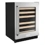 Miniatura de KitchenAid KUWR214KSB 24" Undercounter Wine Cellar Black Stainless Steel 46 Bottle Capacity