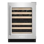 Miniatura de KitchenAid KUWR214KSB 24" Undercounter Wine Cellar Black Stainless Steel 46 Bottle Capacity