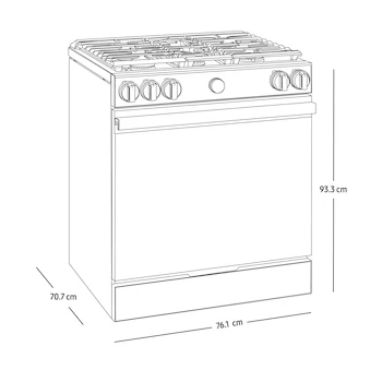 Imagen 3 de Estufa de Piso Samsung Bespoke NSG6DB850012AX Gas LP 30" Blanca