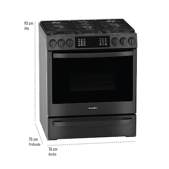 Imagen 3 de Estufa de Piso Mabe Modelo IO 30 Pulgadas Color Negra Compatible con Gas Natural y Gas LP