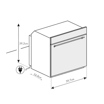 Imagen 3 de Horno Eléctrico Empotrable Smeg Dolce Stil Novo SO4604S4PNR Negro 60 cm