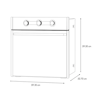 Imagen 3 de Horno Empotrable Eléctrico Negro Espejo 60 cm Modelo IO6032HEWD1 Serie iO Mabe