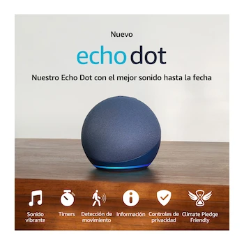 Imagen 2 de Amazon Bocina Inteligente Echo Dot 5ª Generación Modelo 2022 Color Azul