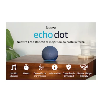 Imagen 4 de Amazon Bocina Inteligente Echo Dot 5ª Generación Modelo 2022 Color Azul