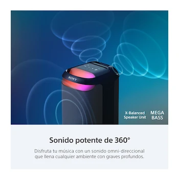Imagen 3 de Sony SRS-XV800 Bocina Inalámbrica Portátil Serie X Negra