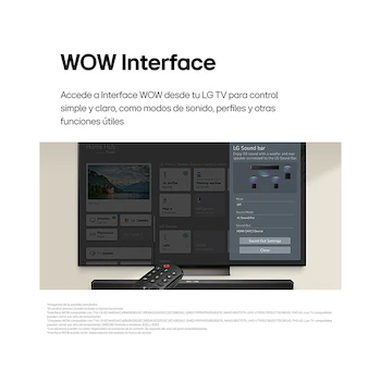 Imagen 2 de LG Barra de Sonido Teatro en Casa S70TR Negra con Subwoofer Inalámbrico y Altavoces Traseros