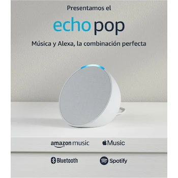 Imagen 5 de Amazon Echo Pop Bocina Inteligente Asistente de Voz 1ra Generación Inalámbrico Wi-Fi Blanco
