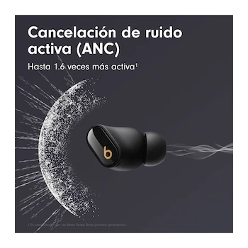 Imagen 2 de Audífonos Inalámbricos Bluetooth Beats Studio Buds + Modelo MJ4X3LL/A Color Negro Oro