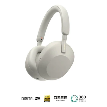 Imagen 2 de Audífonos Inalámbricos Bluetooth Sony WH-1000XM5 Plata