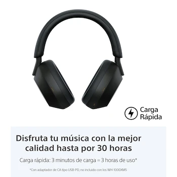Imagen 2 de Audífonos Inalámbricos Bluetooth Over-Ear Sony WH-1000XM5 Negro