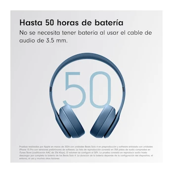Imagen 2 de Audífonos Inalámbricos Bluetooth On-Ear Beats Solo 4 Color Azul Pizarra