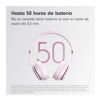 Imagen 3 de Beats Solo 4 Audífonos Inalámbricos On-Ear Rosa