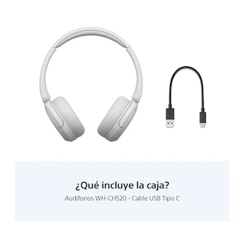 Imagen 3 de Sony Audífonos Inalámbricos Bluetooth WH-CH520 Blancos