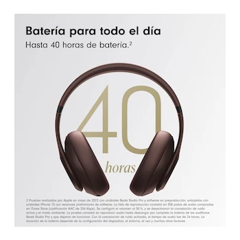 Imagen 4 de Audífonos Inalámbricos Beats Studio Pro Color Café Oscuro