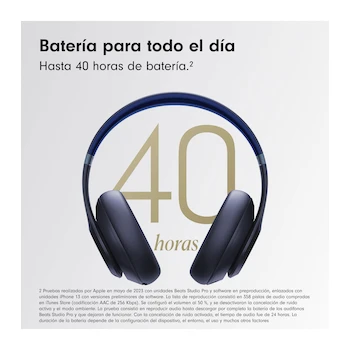 Imagen 4 de Audífonos Inalámbricos Over-Ear Beats by Dr. Dre Studio Pro Azul Marino