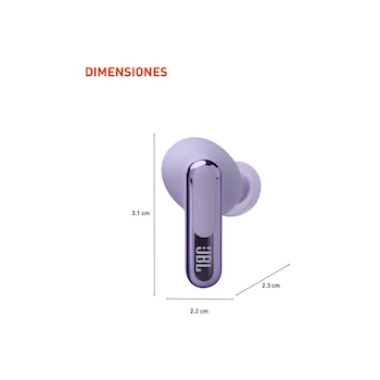 Imagen 2 de JBL Live Beam 3 NC Audífonos Inalámbricos Bluetooth In-Ear True Wireless Morado