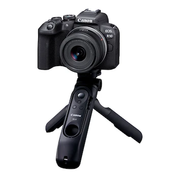 Imagen 2 de Kit Cámara Mirrorless Canon EOS R10 con Micrófono Estéreo DM-E100 y Empuñadura de Trípode HG-100TBR