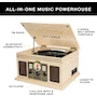 Miniatura de Victrola VTA-200B-MAH Mahogany Nostalgic 6-in-1 Bluetooth Record Player Multimedia Center with Turntable CD Cassette FM Radio