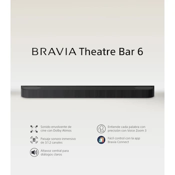 Imagen 4 de Sistema de Teatro en Casa Sony Bravia Theater Bar 6 Color Negro Modelo 44964245