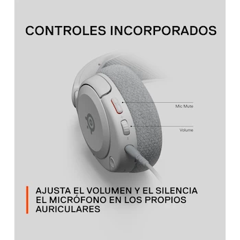 Imagen 3 de Audífonos SteelSeries Serie Arctis Nova Modelo 1 Color Blanco