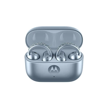 Imagen 3 de Audífonos Inalámbricos Bluetooth Motorola Moto Buds Loop by Swarovski Color Azul Modelo 44951327