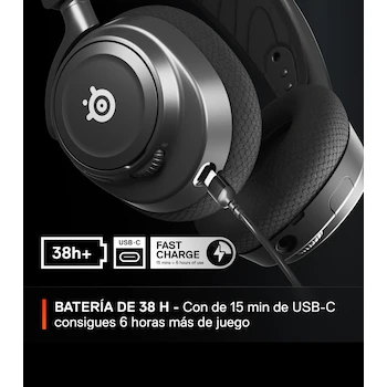 Imagen 4 de Audífonos Inalámbricos Bluetooth SteelSeries Arctis Nova 7P Negro