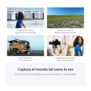 Imagen 2 de Sony ZV-E10 II Cámara Digital Mirrorless para Vlog con Sensor APS-C de 26 MP, Cuerpo Negro