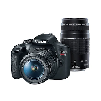 Imagen de referencia para Canon EOS Rebel T7 Cámara Réflex Digital DSLR Negra con Lente EF-S 18-55mm f/3.5-5.6 IS II y Lente EF 75-300mm f/4-5.6 III