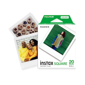 Imagen de referencia para Película Instantánea Fujifilm Instax Square Paquete de 2 con 20 Exposiciones
