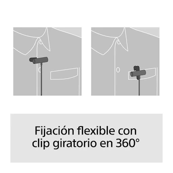 Imagen 5 de Sony ECM-LV1 Micrófono Estéreo de Solapa Negro