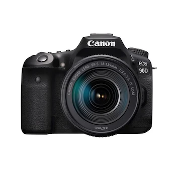 Imagen de referencia para Canon Cámara Réflex Digital EOS 90D Negra con Lente EF-S 18-135mm f/3.5-5.6 IS USM, Sensor APS-C de 32.5 MP