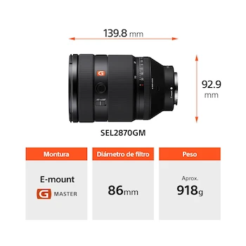 Imagen 2 de Sony G Master FE 28-70mm f/2.8 Full Frame E-Mount Standard Zoom Lens SEL2870GM