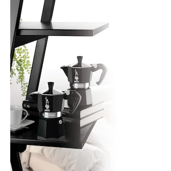 Imagen 2 de Bialetti Cafetera Manual Moka Color Negra para 6 Tazas