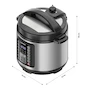 Miniatura de Chefman RJ40-6-D-BLACK Olla de Presión Eléctrica Acero Inoxidable Negro 5.6 L