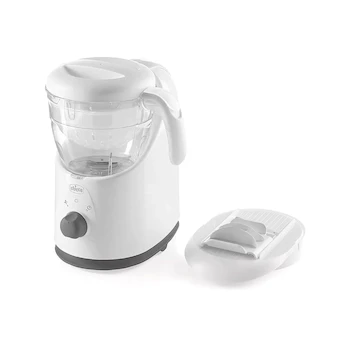 Imagen alusiva al producto Procesador de Alimentos para Bebé 4 en 1 Chicco Easy Meal 150W Blanco con Detalles Verdes Capacidad 400 ml