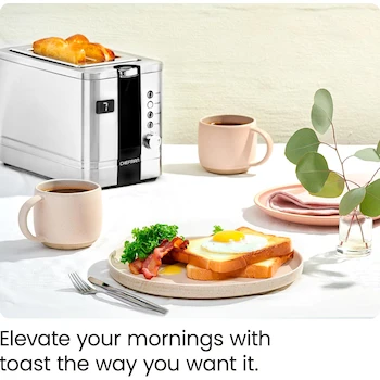 Imagen 2 de Chefman RJ31-SS-V2-D Tostador de Pan Digital de Dos Rebanadas Acero Inoxidable