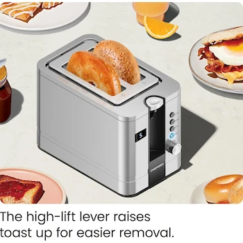 Imagen 5 de Chefman RJ31-SS-V2-D Tostador de Pan Digital de Dos Rebanadas Acero Inoxidable