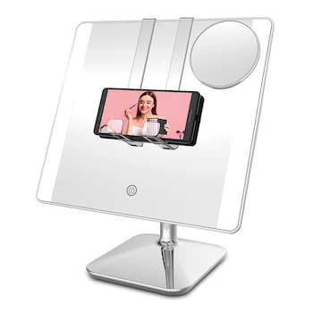 Imagen 2 de Conair BE04SM Espejo de Halo Cuadrado 1x-10x Níquel Satinado