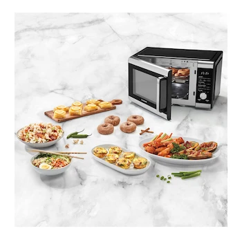 Imagen 4 de Cuisinart Horno de Microondas 3 en 1 Airfryer Plus AMW-90 0.9 Pies Negro