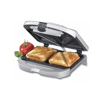 Imagen 4 de Cuisinart WM-SW2NES Sandwichera de Acero Inoxidable para 2 Porciones