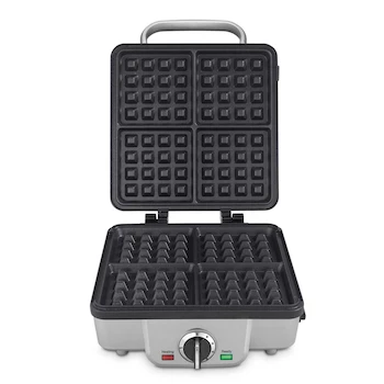 Imagen 3 de Cuisinart WAF-300P1 Waflera Belga de Acero Inoxidable con Placas Intercambiables para 4 Waffles y 4 Hot Cakes