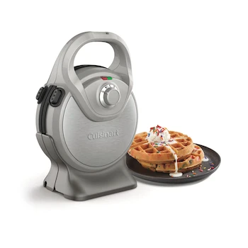 Imagen 3 de Cuisinart WAF-V100 Wafflera Vertical Belga 4 Porciones Acero Inoxidable
