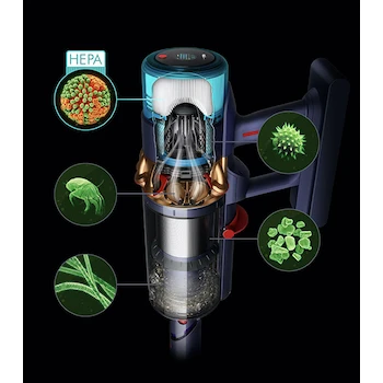 Imagen 4 de Aspiradora Sin Cables Dyson Gen5 Detect Absolute Níquel Morado