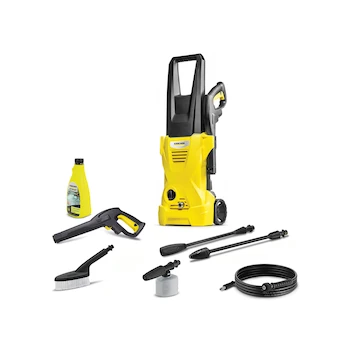 Imagen alusiva al producto Hidrolavadora Eléctrica Karcher Modelo K3 Acqua Jet Car Amarilla con Kit para Lavado de Autos