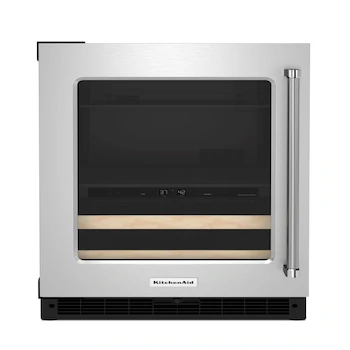 Imagen de referencia para Centro de Bebidas KitchenAid KUBL214KSB 4.8 pies cúbicos Plateado Acero Inoxidable Empotrable con Puerta de Vidrio