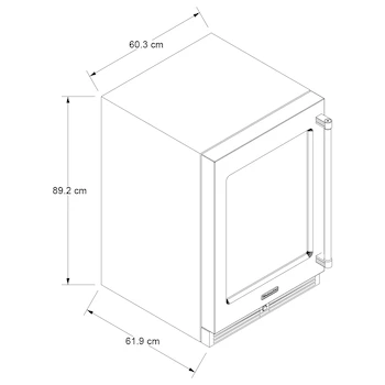 Imagen 5 de Centro de Bebidas KitchenAid KUBL214KSB 4.8 pies cúbicos Plateado Acero Inoxidable Empotrable con Puerta de Vidrio