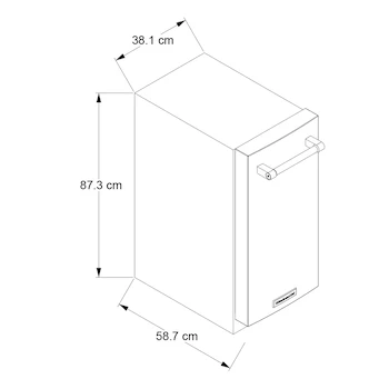 Imagen 3 de Fábrica de Hielo KitchenAid Modelo 43952109 Acero Inoxidable 18 Pulgadas Capacidad 35 lb