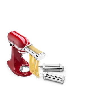 Imagen 3 de KitchenAid KSMPRA Set de 3 Aditamentos para Pasta con Rodillo, Cortador de Fettuccine y Cortador de Espagueti