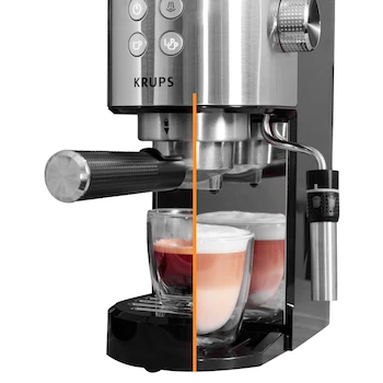 Imagen 5 de Cafetera Espresso Automática Krups Espresseria Divine XP444C50 Plateada con Depósito de Agua de 1.7 L y Contenedor de Granos de 260 g
